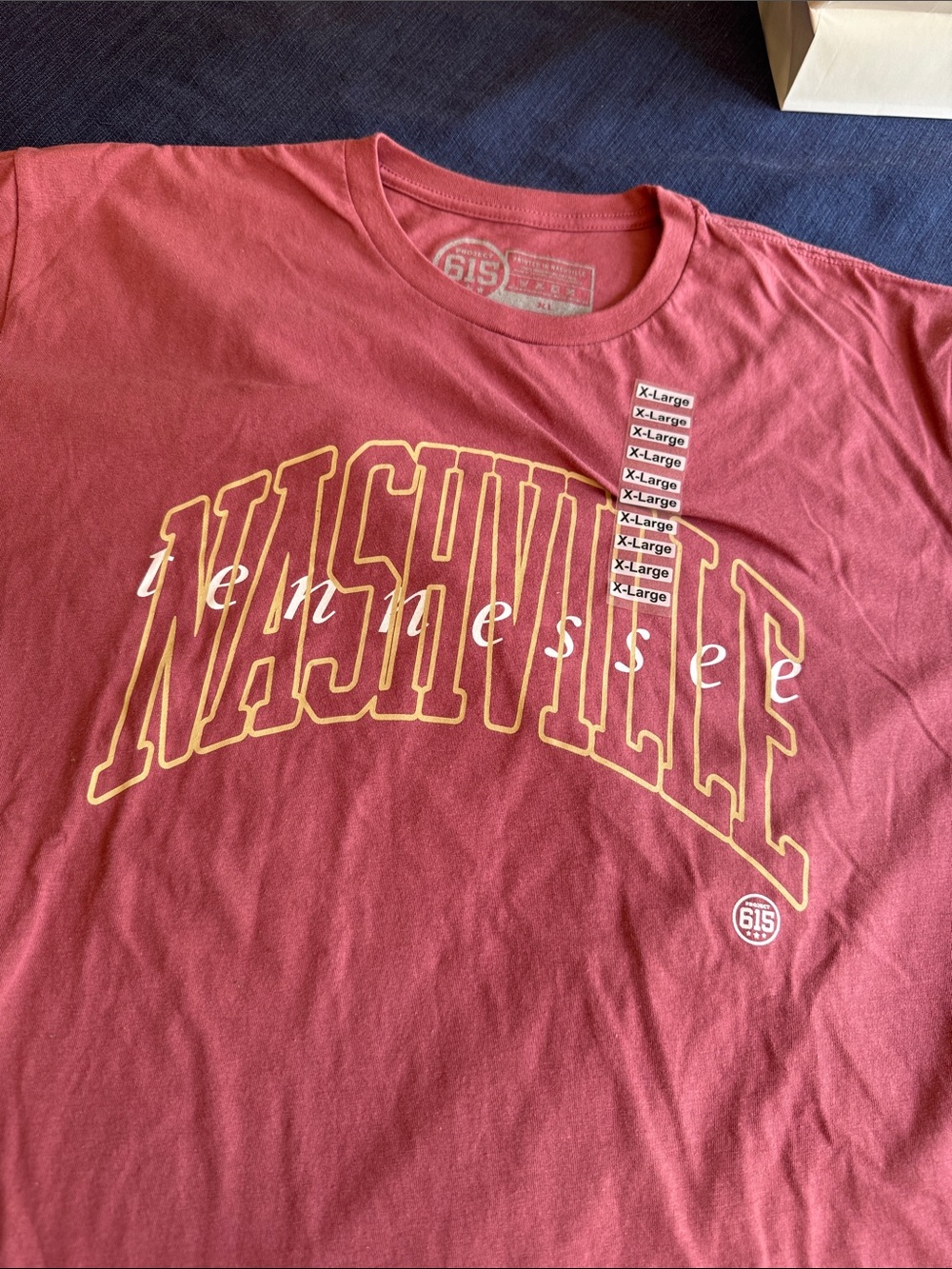 Project 615 Nashville Tennessee Graphic Tee Coral color